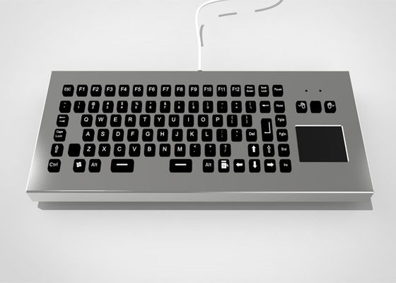 شراء إضاءة خلفية USB PS / 2 لوحة مفاتيح معدنية لسطح المكتب وعرة مع مفاتيح وظيفية ولوحة لمس online manufacture