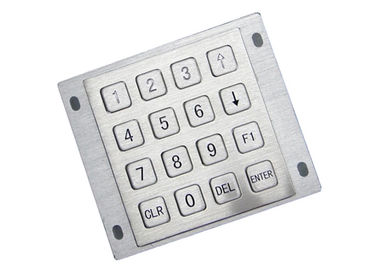 Waterproof Industrial Numeric Keypad 4x4 Matrix With 16 Flat Keys Optional Connectors